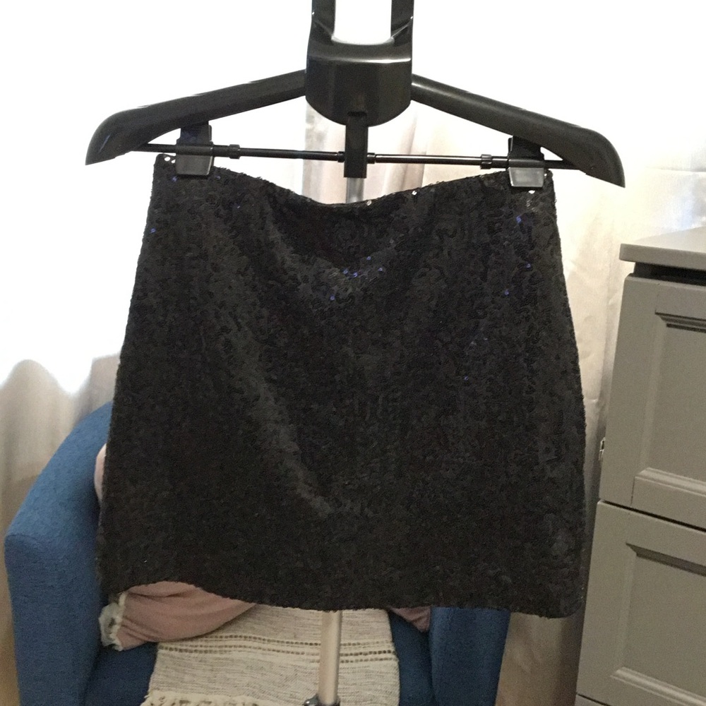 Tipsy Elves Black Sequin Skirt